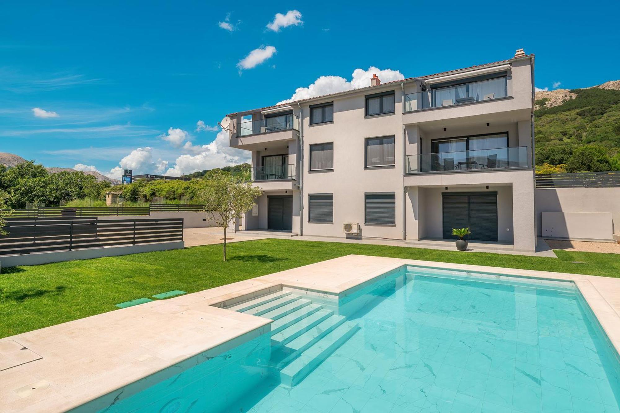 Poolside Apartments Anabella Baška Eksteriør bilde