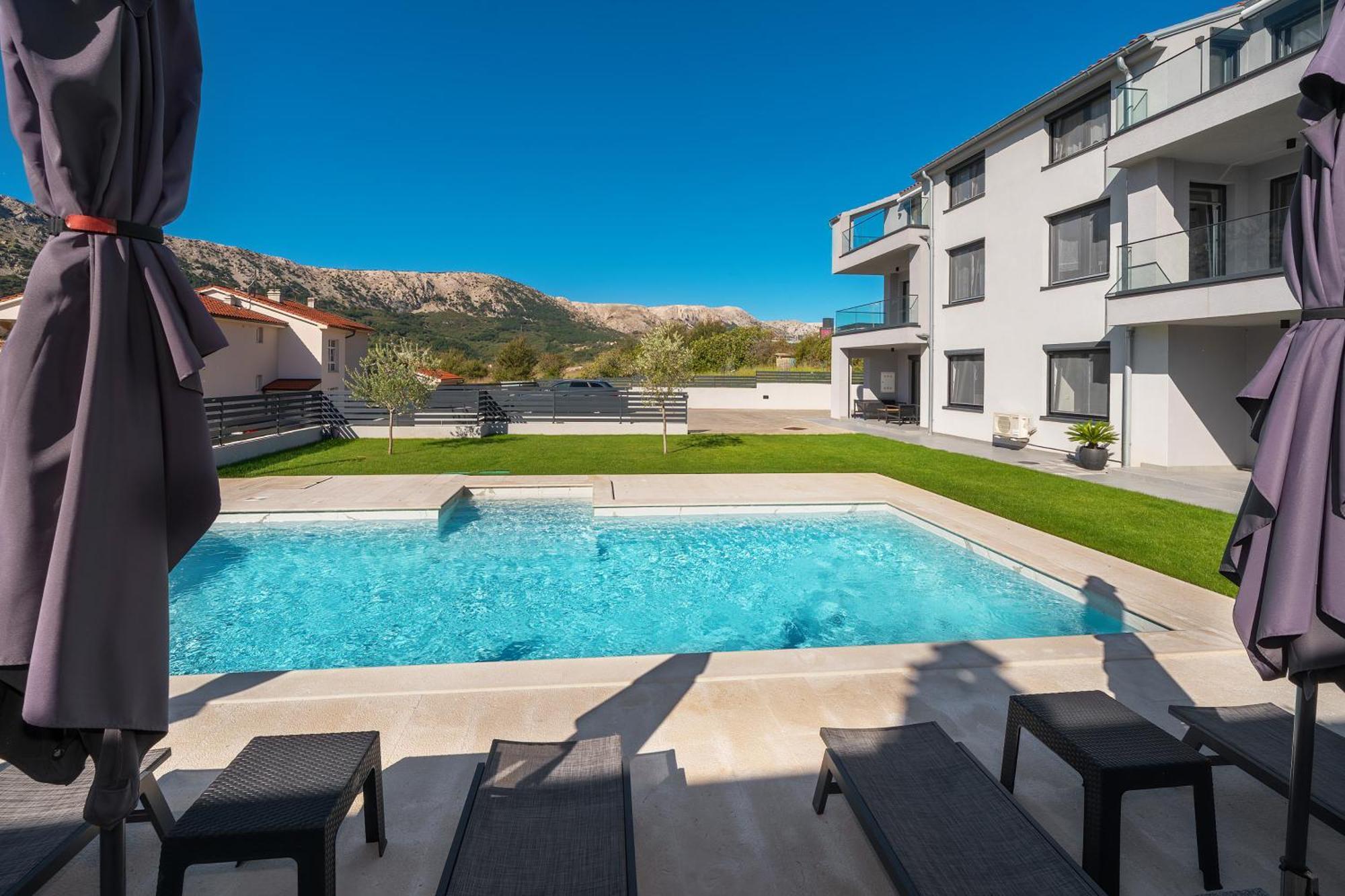 Poolside Apartments Anabella Baška Eksteriør bilde